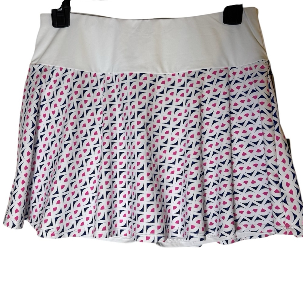 Kyodan Women's Athletic Pickleball Tennis White Pink UPF 50 Quick Dry Skort sz S